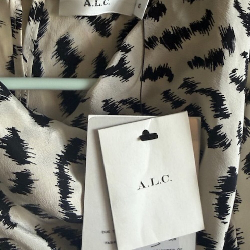 A.l.c. Ella Leopard Print Cowl Neck Top - Picture 4 of 5